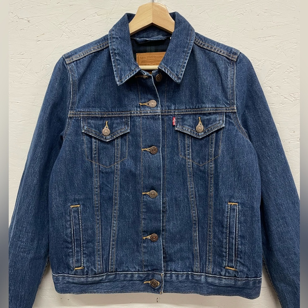 LEVI’S | Premium Flannel Lined Denim Jacket, Size M - Picture 4 of 9